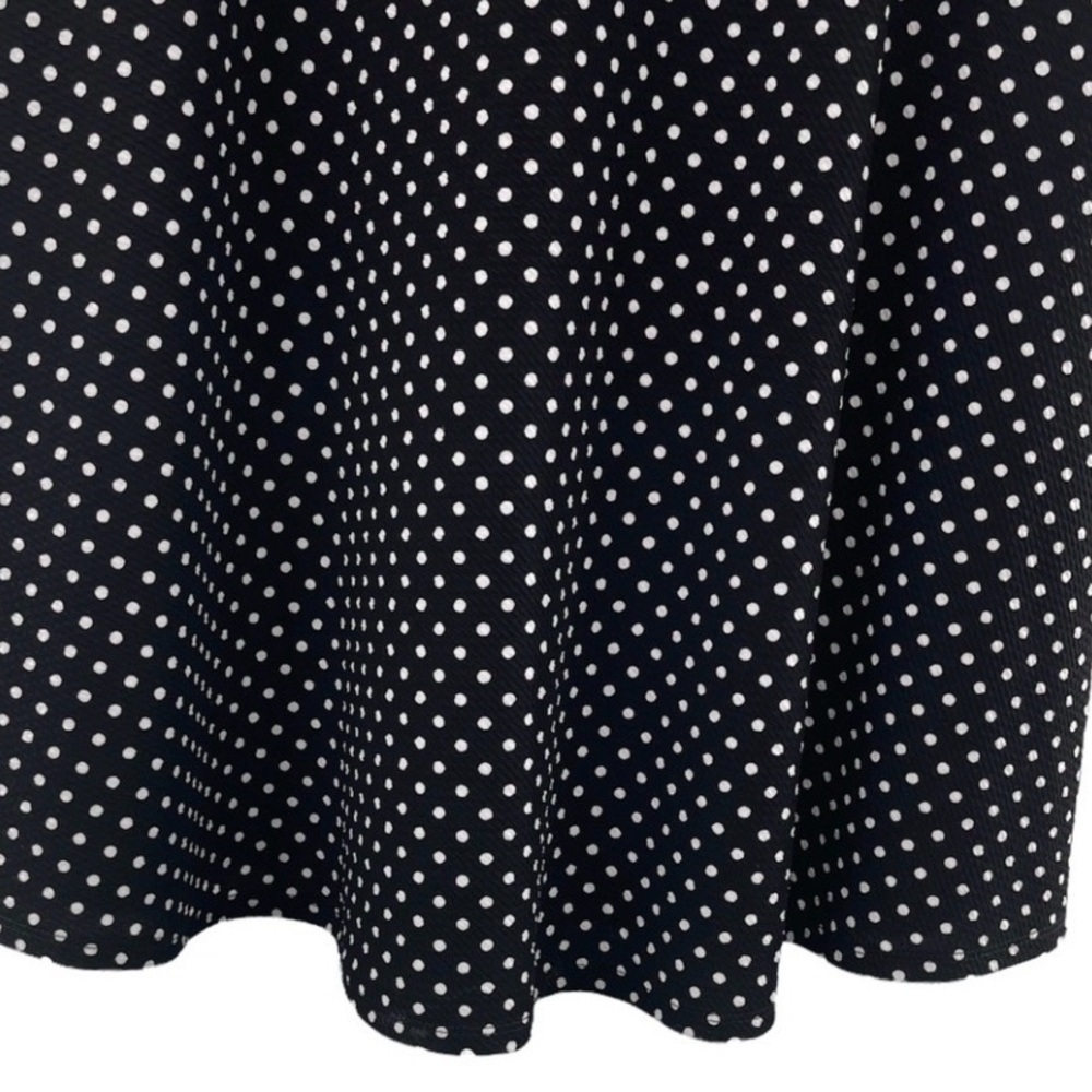 Polka Dot Sleeveless Midi Spring Wedding Guest Dress  Black & White Size 10 - Picture 6 of 9